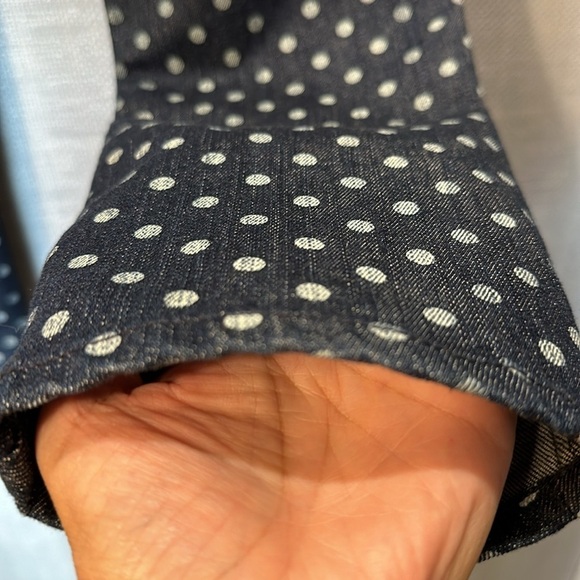 J Crew Toothpick polka dot indigo denim ankle jeans size 29 - Picture 8 of 13